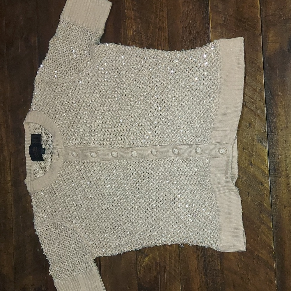 Baby pink, sequin cardigan
